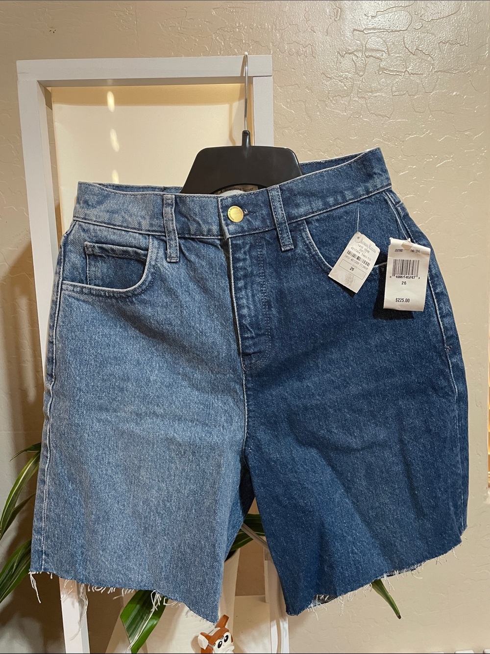 Triarchy x Josephine Skriver Two-Tone Blue Denim Shorts